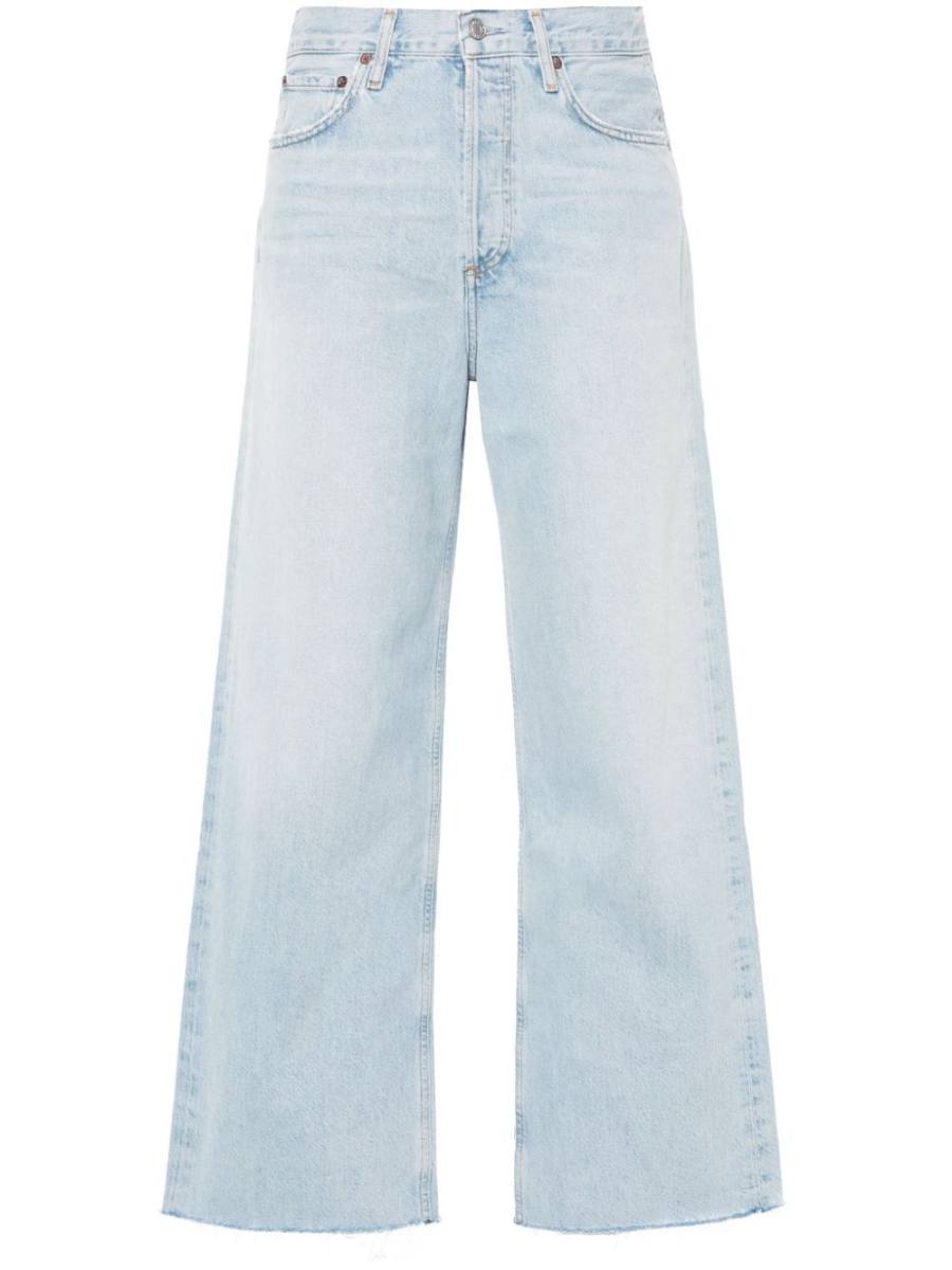Ren whiskering-effect jeans