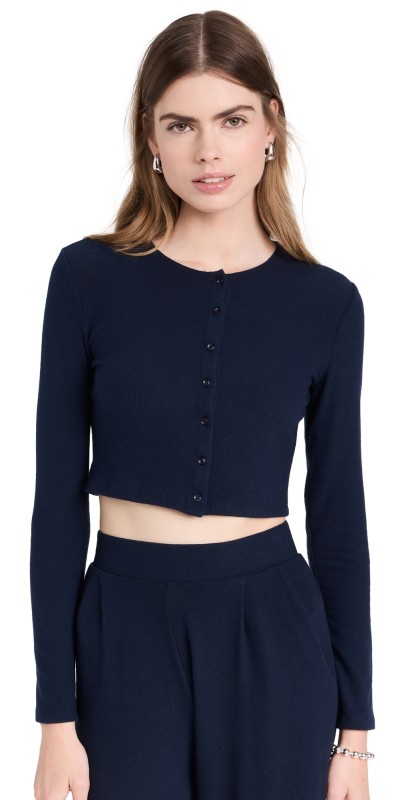 Leset Lauren Crop Cardigan II Navy