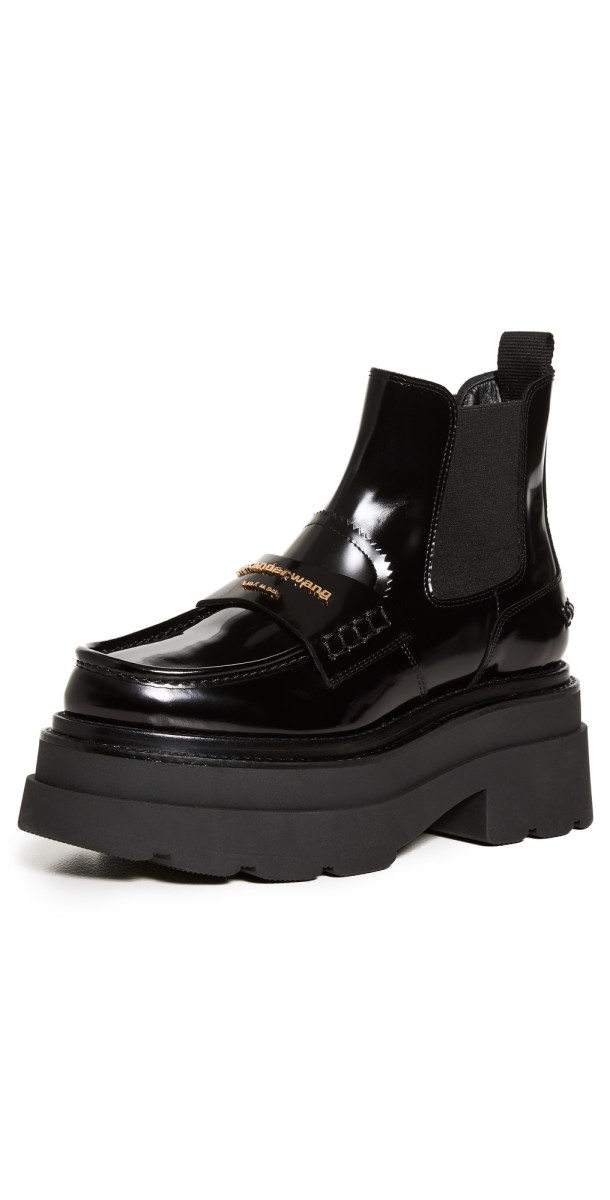 Alexander Wang Carter Platform Ankle Boots Black
