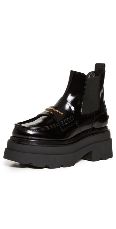 Alexander Wang Carter Platform Ankle Boots Black