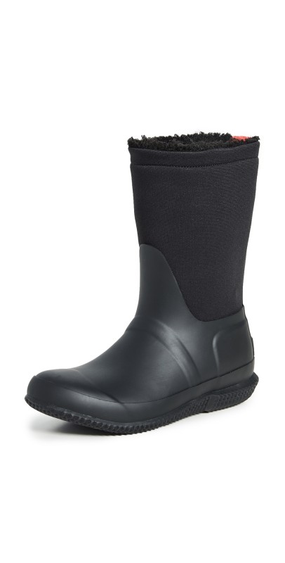 Hunter Boots Original Roll Top Sherpa Boots Black