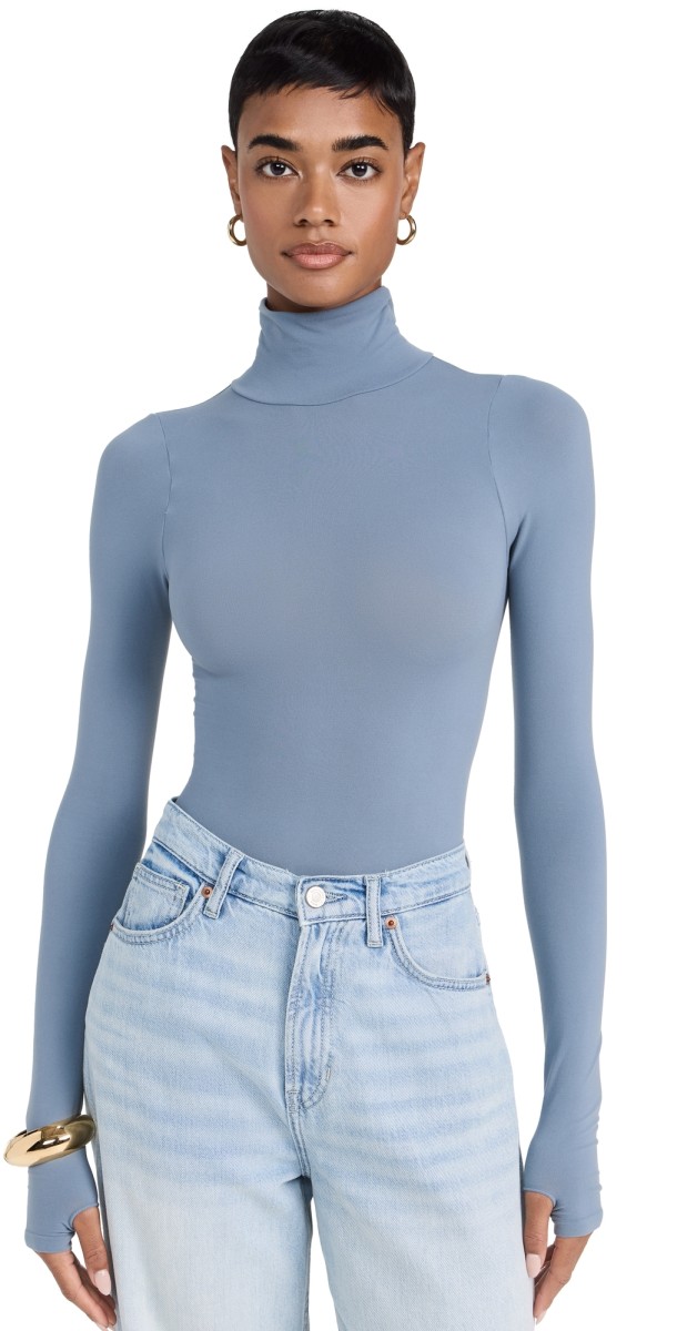 Commando Ballet Body Turtleneck Bodysuit Bluesto