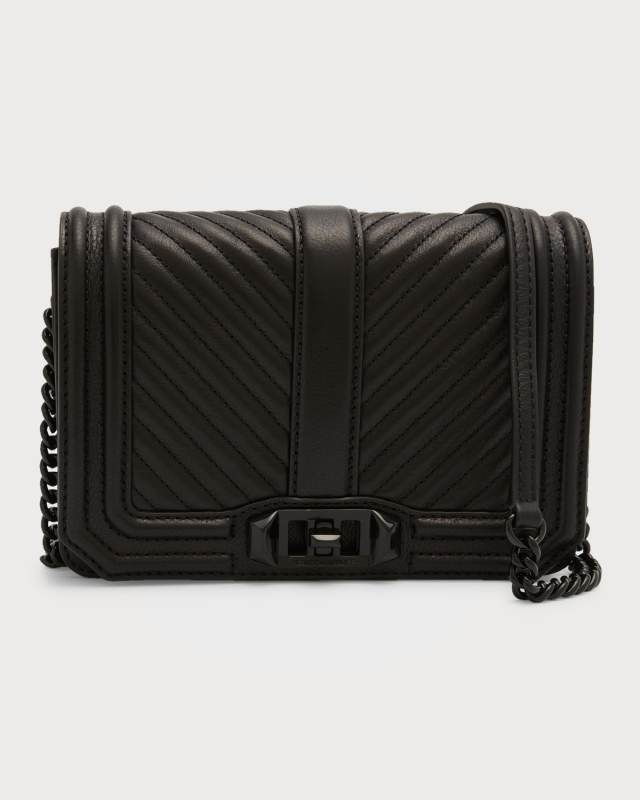 Love Small Chevron-Quilted Crossbody Bag