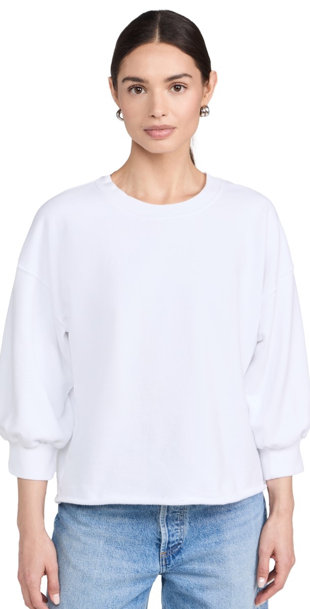 perfectwhitetee Nial Fleece Pullover White