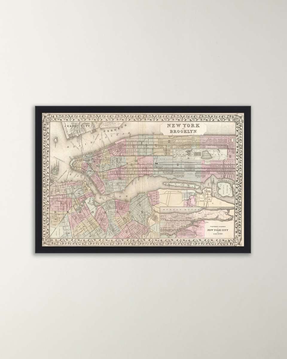 Vintage Map of New York