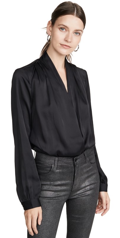 PAIGE Sevilla Thong Bodysuit Black