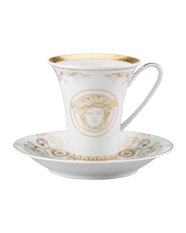 Medusa Gala Gold Coffee Cup & Saucer