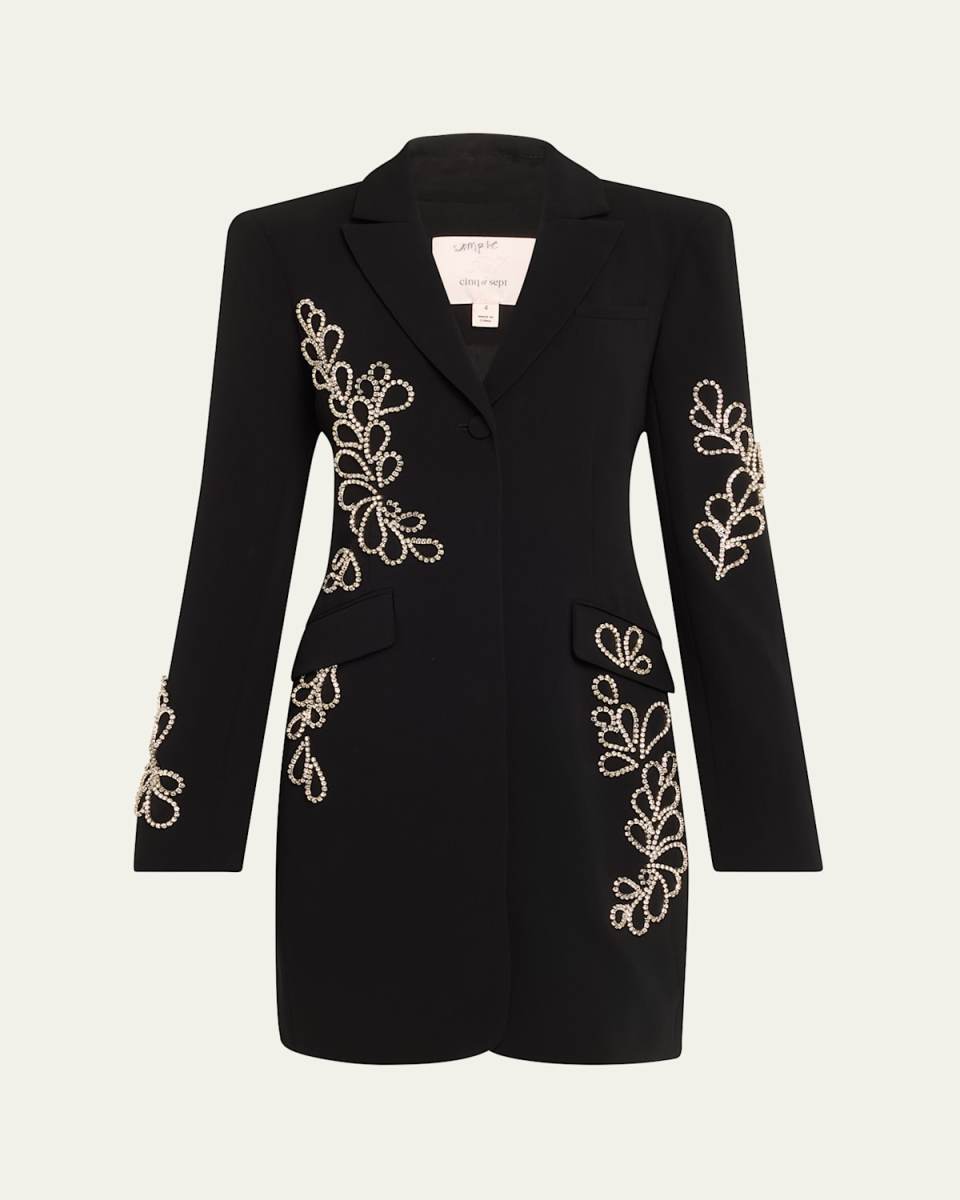 Joel Rhinestone Paisley Blazer Mini Dress