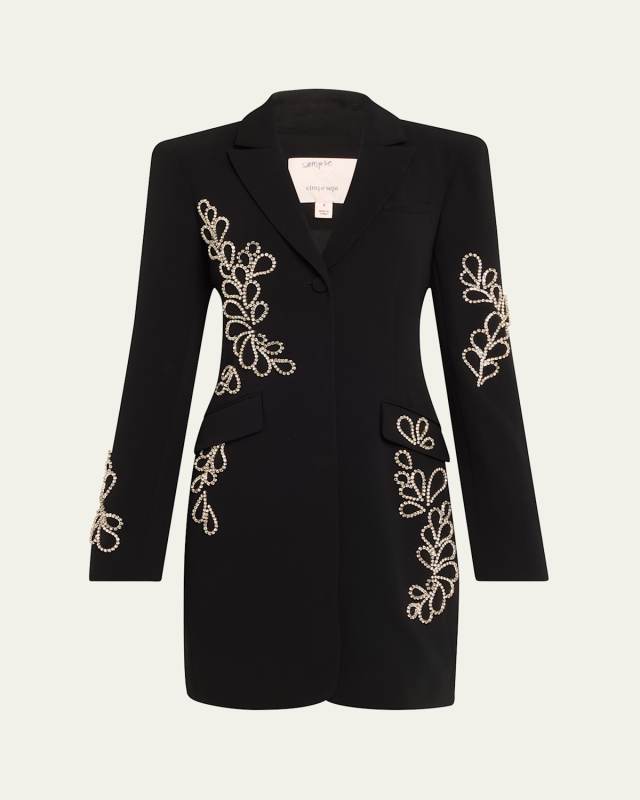 Joel Rhinestone Paisley Blazer Mini Dress