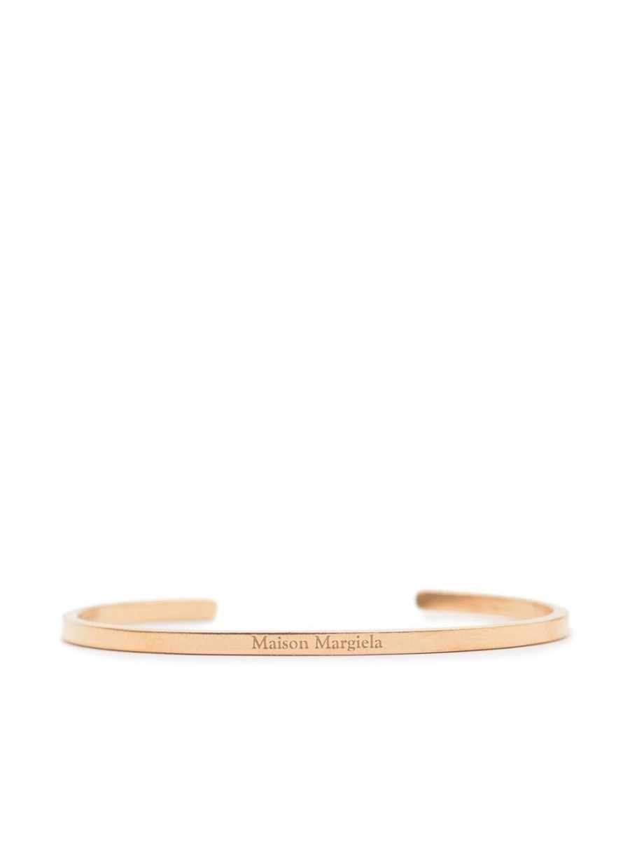 logo-engraved cuff bracelet