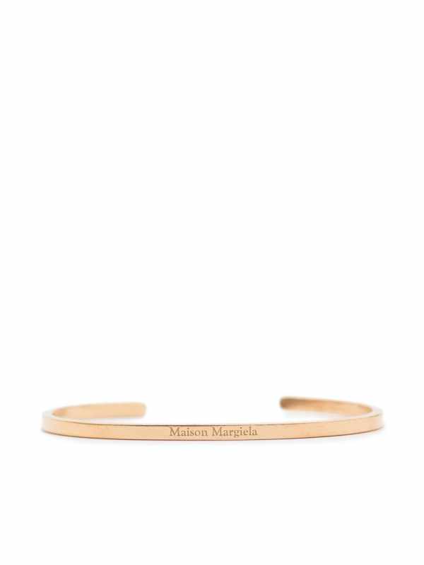 logo-engraved cuff bracelet