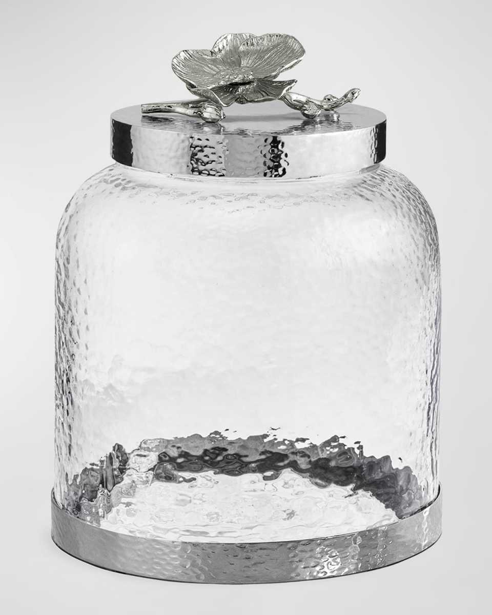 White Orchid Cookie Jar