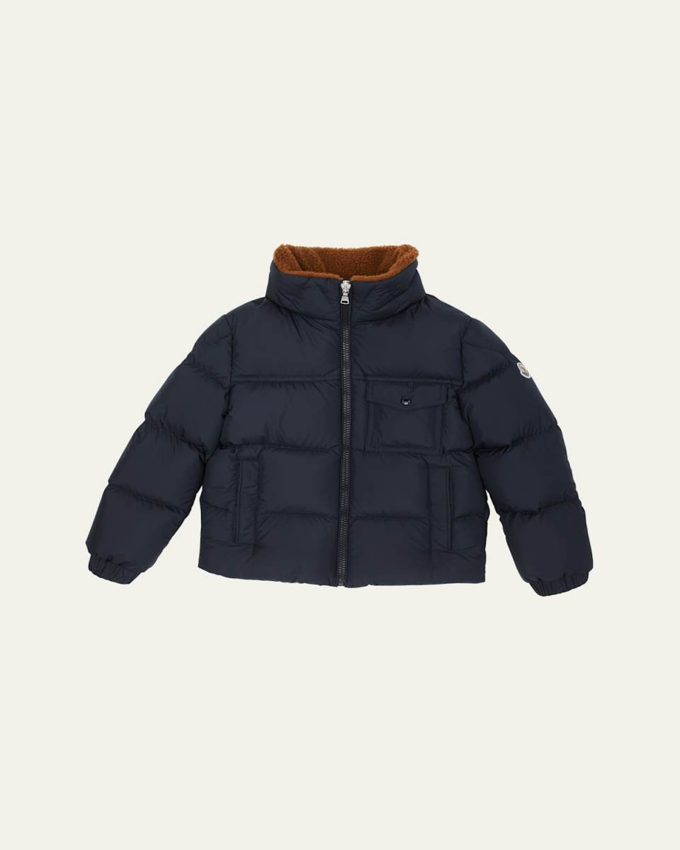 Boy's Cayden Faux Fur Trim Jacket, Size 8-14