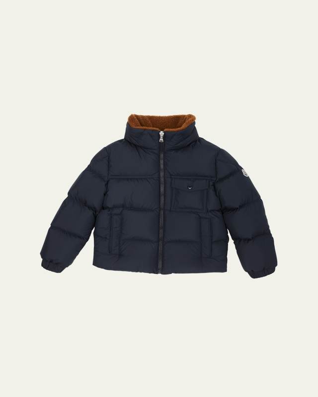 Boy's Cayden Faux Fur Trim Jacket, Size 8-14