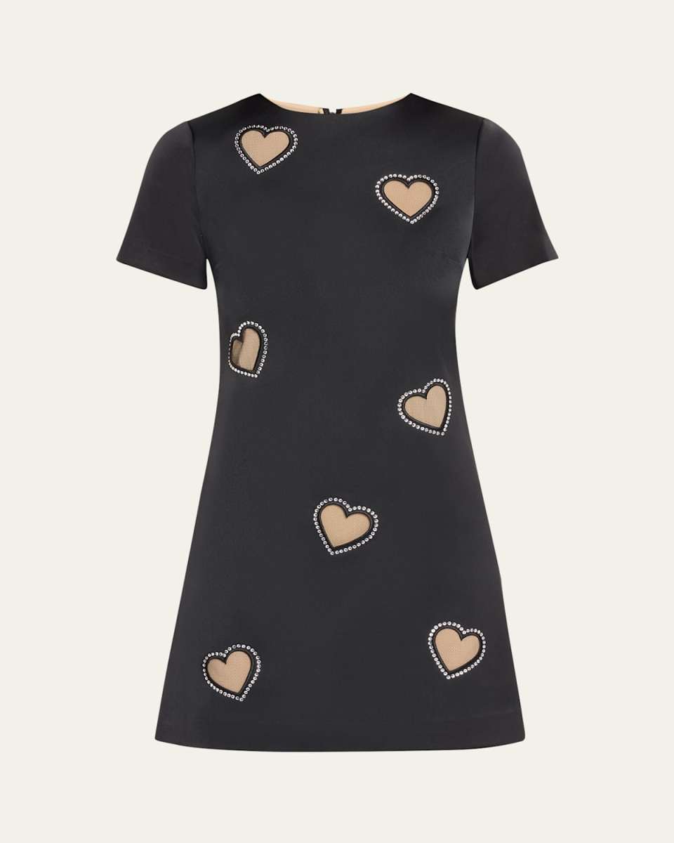 Clyde Embellished Cap-Sleeve Shift Dress