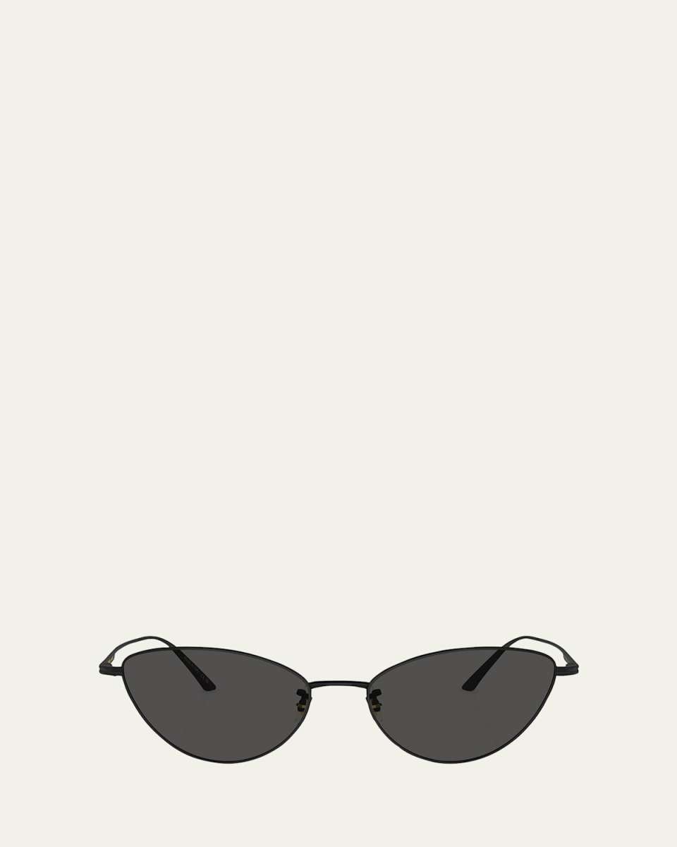 Sleek Black Steel Butterfly Sunglasses