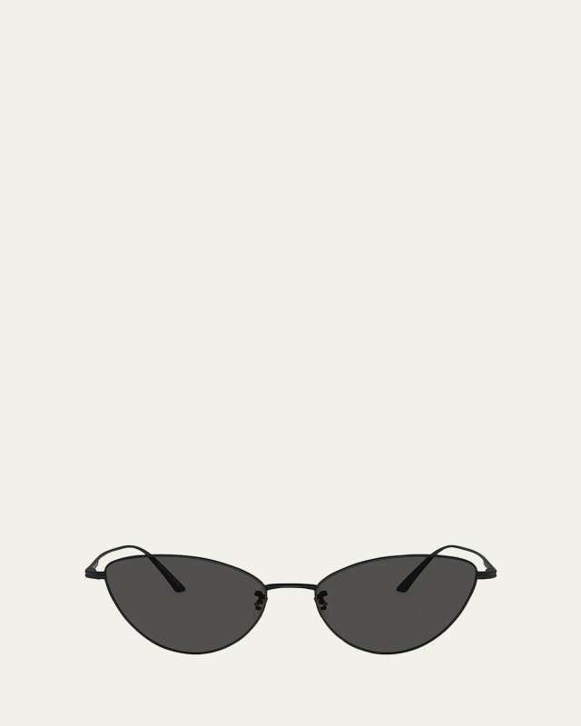 Sleek Black Steel Butterfly Sunglasses