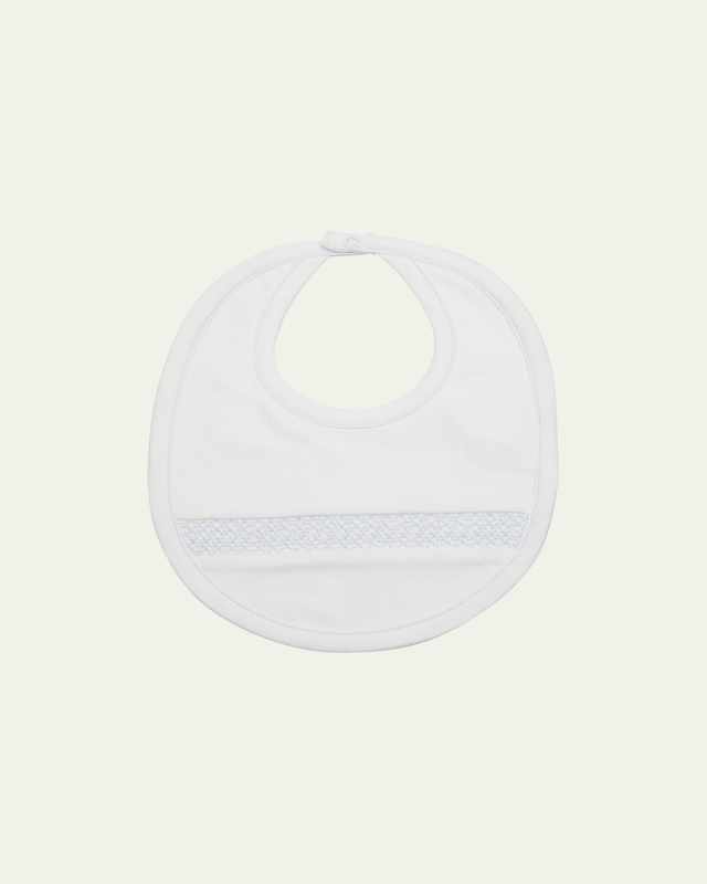 Boy's Hand-Smocked Pima Cotton Baby Bib