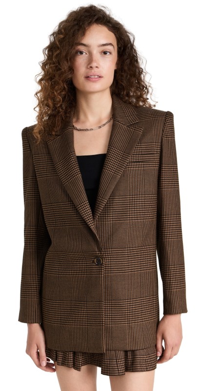 alice + olivia Colley Blazer Camel/Black