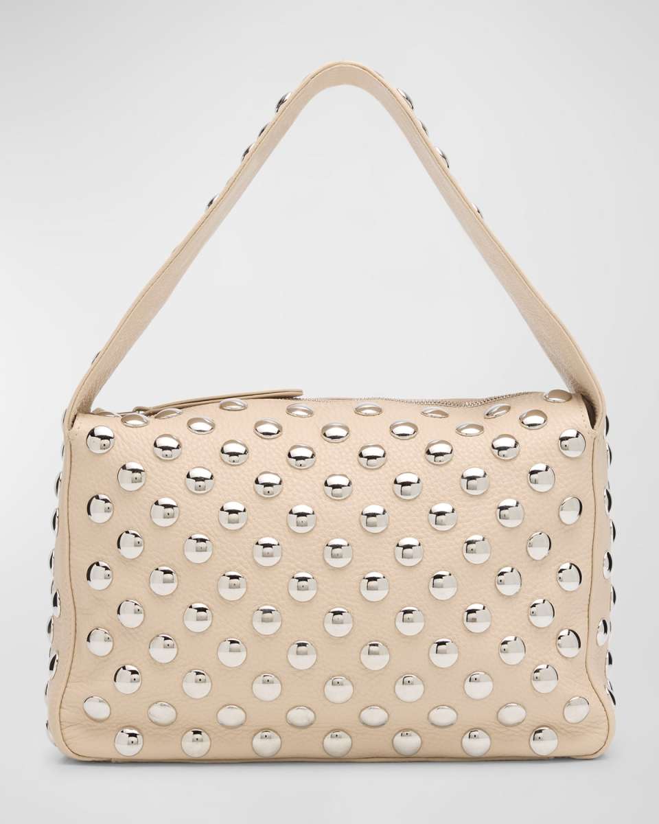 Elena Studded Leather Shoulder Bag