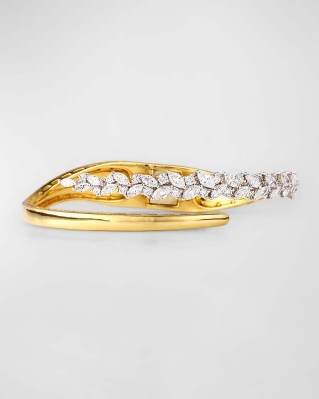 18k Yellow Gold Strada Diamond Bangle Bracelet