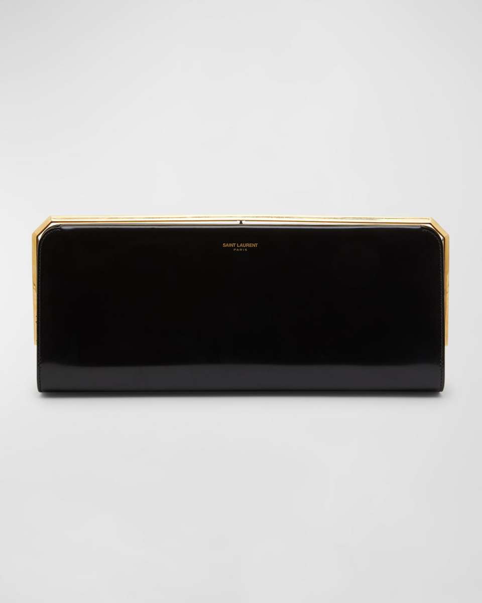 Date Minaudiere Clutch Bag in Patent Leather