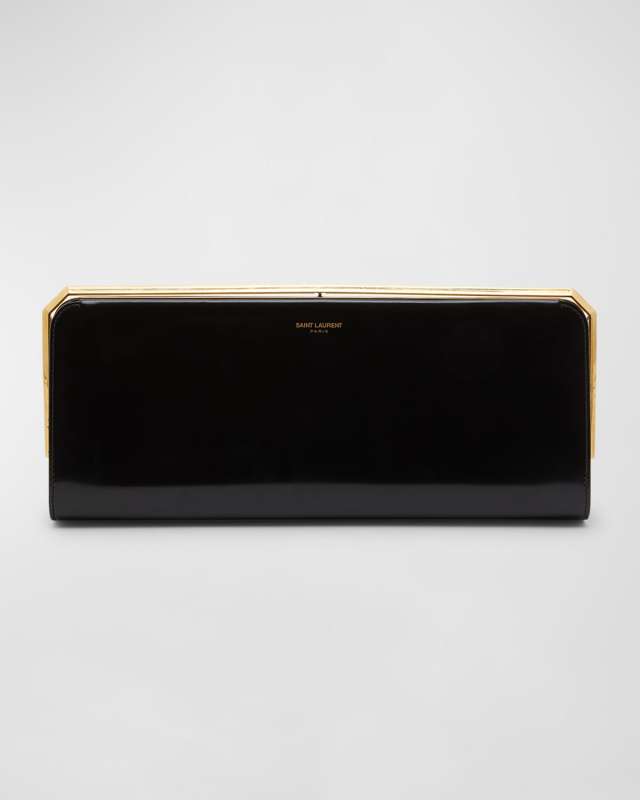Date Minaudiere Clutch Bag in Patent Leather