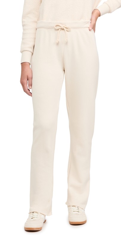 perfectwhitetee Fleece Straight Leg Sweatpants Sugar