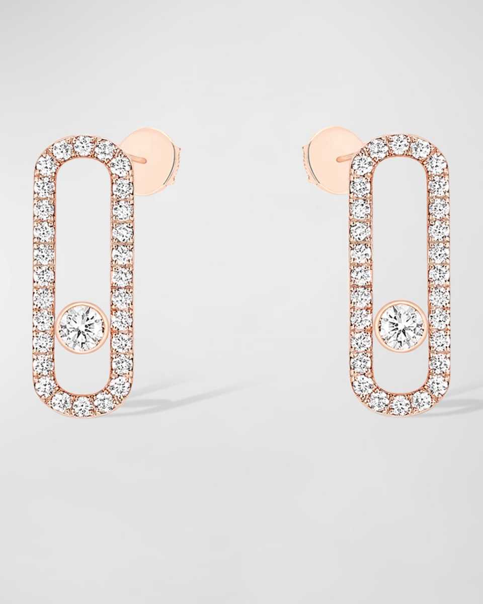 MOVE UNO 18K ROSE GOLD DIAMOND PAVE STUDS