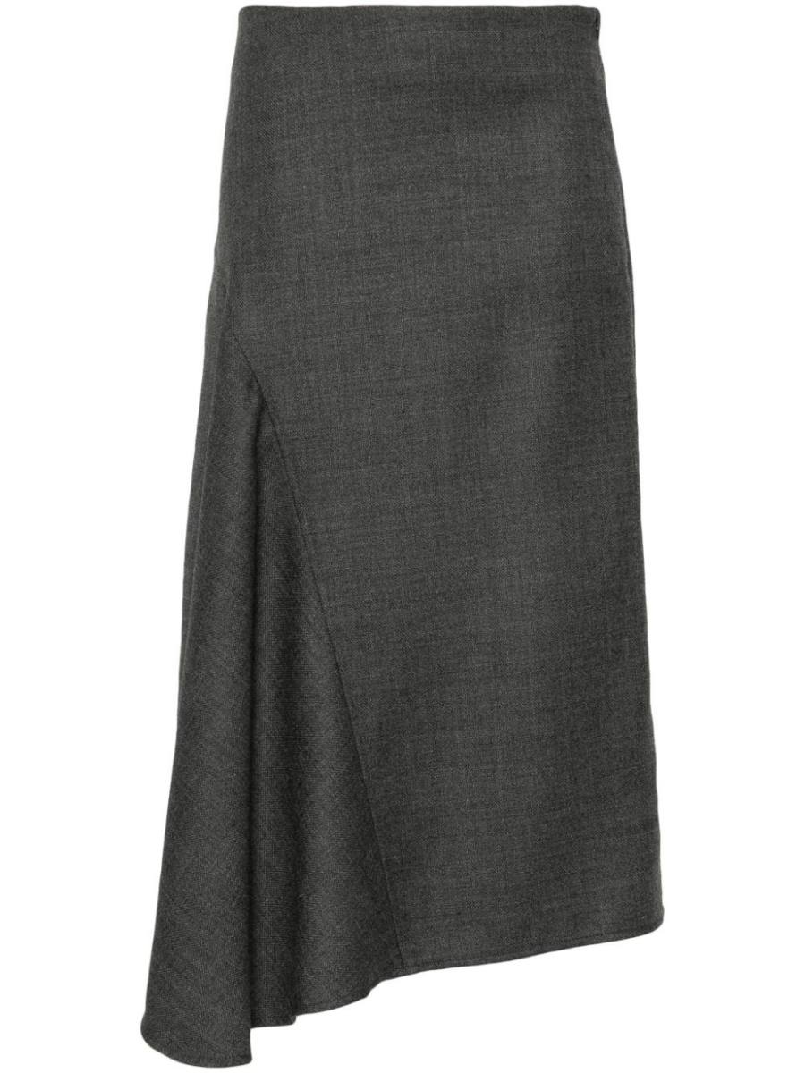 wool midi skirt
