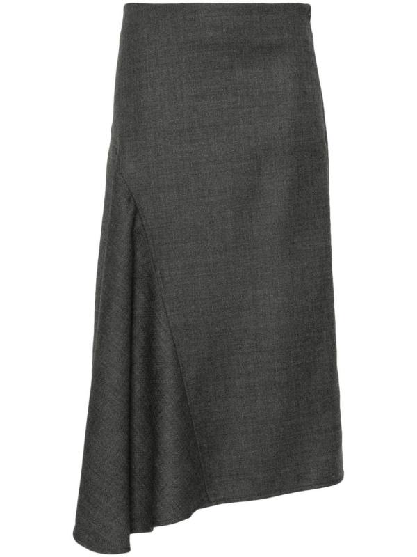 wool midi skirt