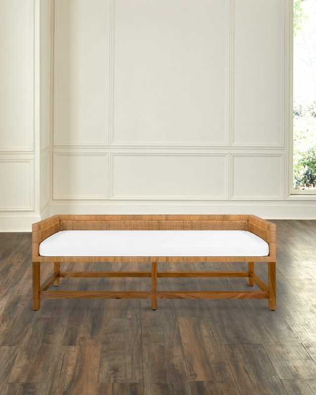 Monterey Cane Bench, 64"