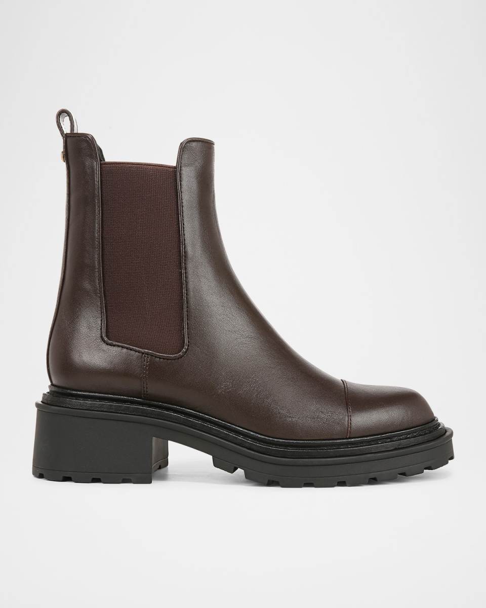 Delilah Leather Chelsea Booties