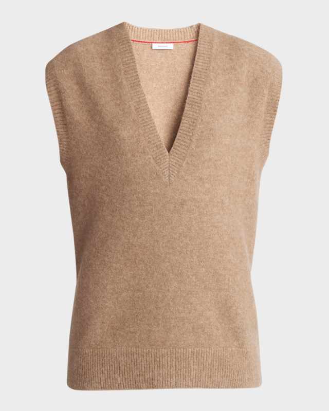 Alpaca and Cashmere Blend Knit Vest