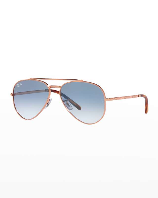 Gradient Metal Aviator Sunglasses