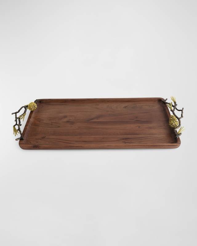 Pine Cone Medium Wood Tray