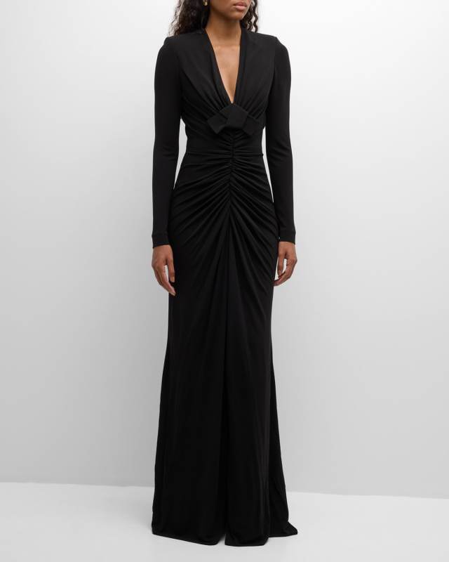 Gathered Jersey Gown