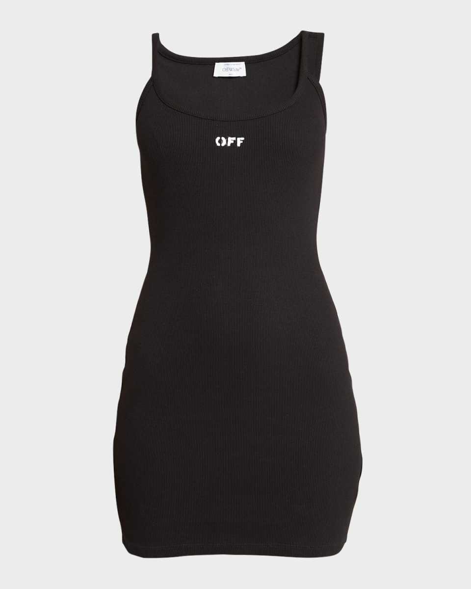 Off Stamp Rib-Knit Basic Tank Dress