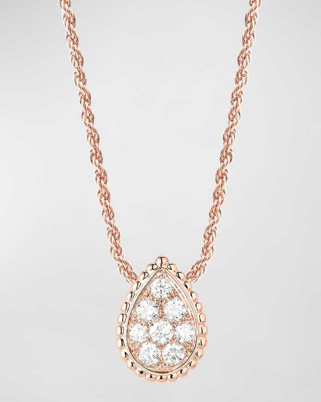 Serpent Boheme Rose Gold Diamond Pendant Necklace