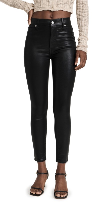 7 For All Mankind Ankle Skinny Jeans BRBLK CTD