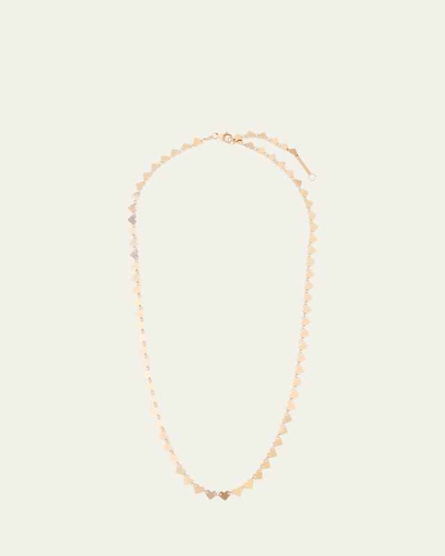 14K Gold Laser Heart Chain Necklace