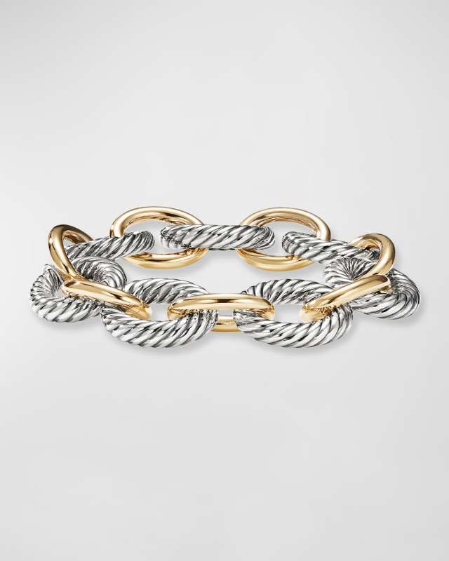 Oval Extra-Large Link Bracelet with Gold