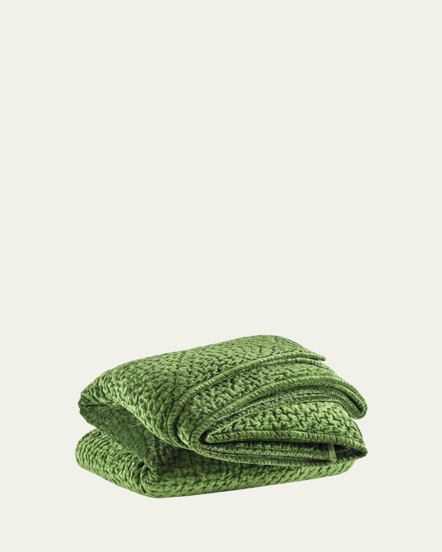 Parisienne Velvet King Quilt, Evergree