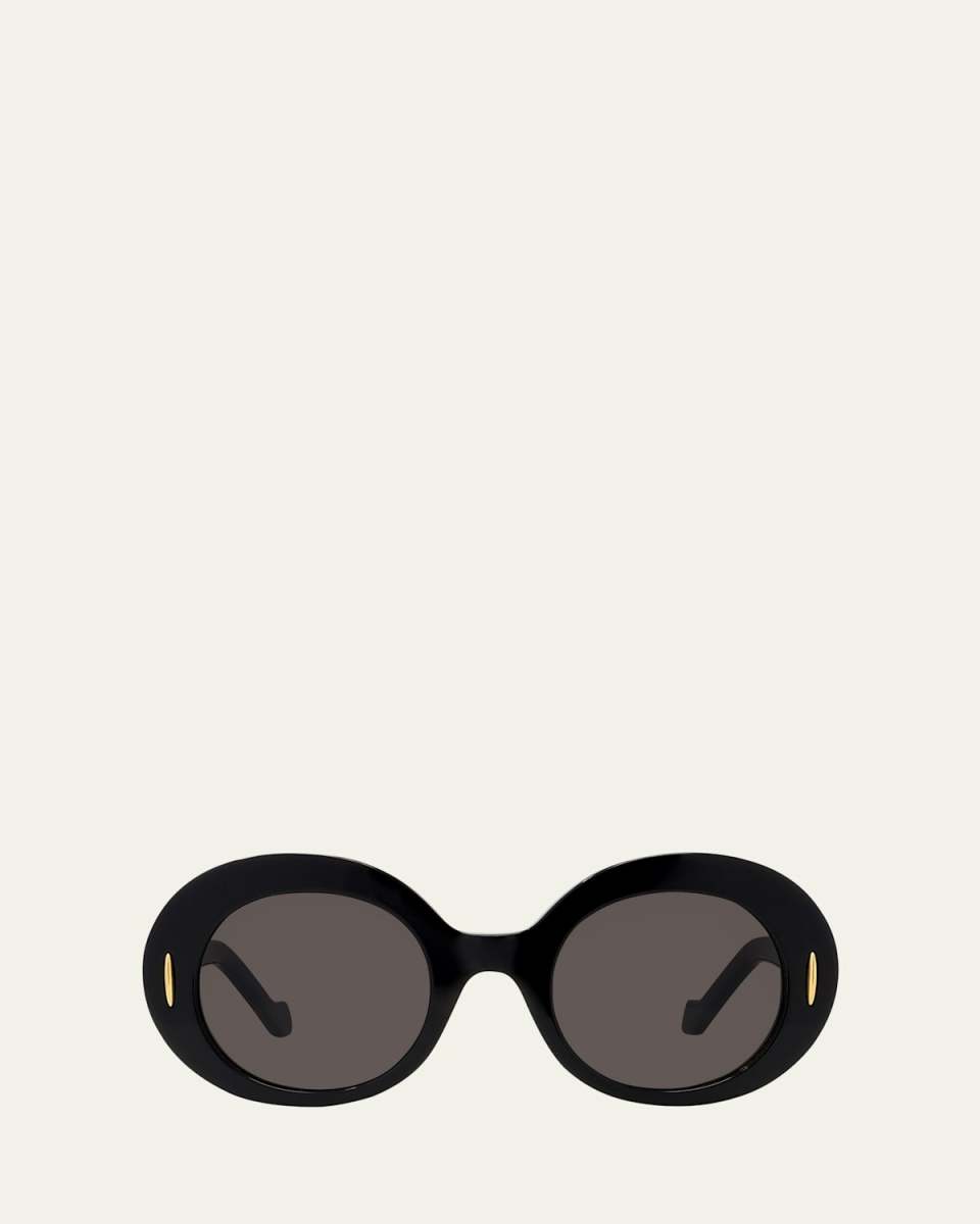 Oval Acetate Sunglasses W/ Anagram
