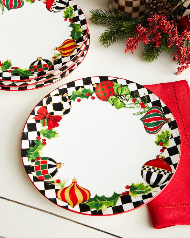 Deck The Halls Dinner Plates, Set of 4