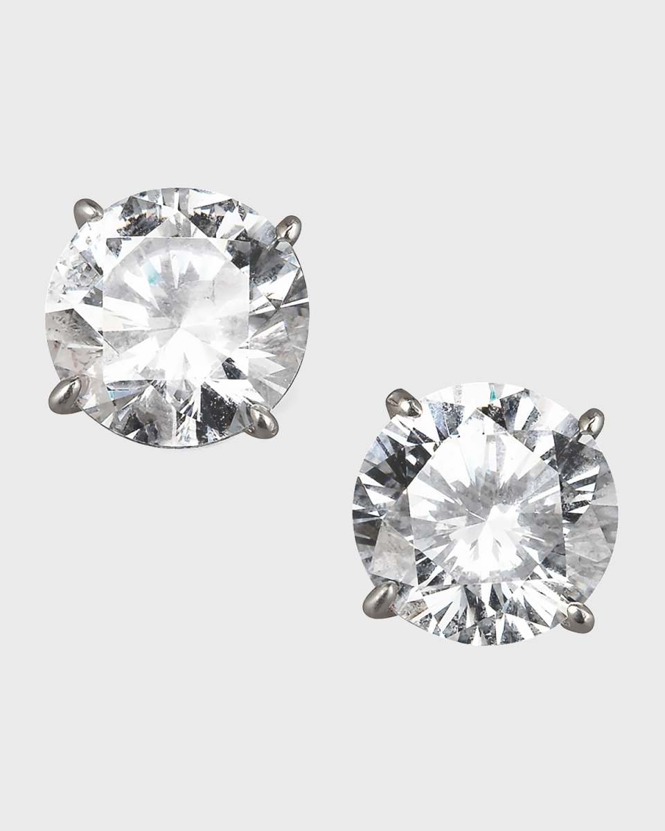 14k White Gold 3.5ct Stud Earring