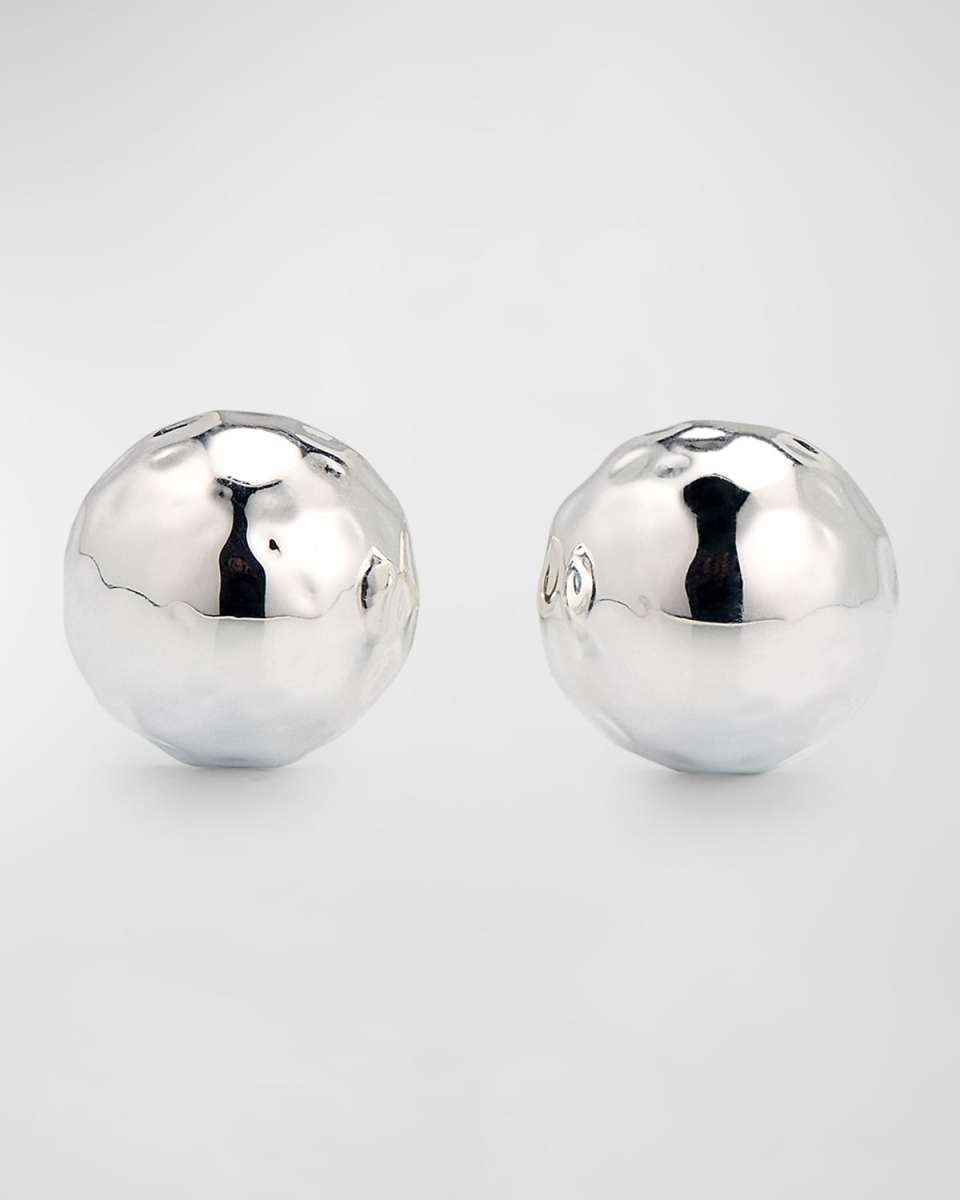 Silver Hammered Tiny Stud Earrings