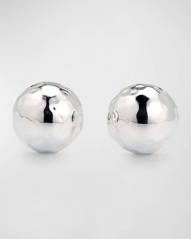 Silver Hammered Tiny Stud Earrings