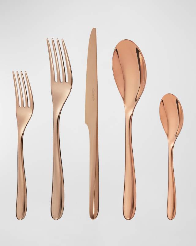 Lame de Christofle Copper 5-Piece Flatware Set