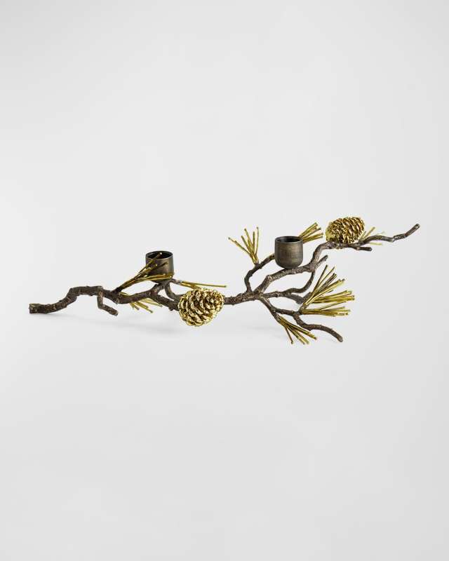 Pine Cone Low Candleholder